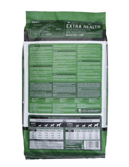 SACO KNINE EXTRA HEALTH- 12 kgs. PARTE TRASERA SACO KNINE EXTRA HEALTH- 12 kgs. PARTE TRASERA